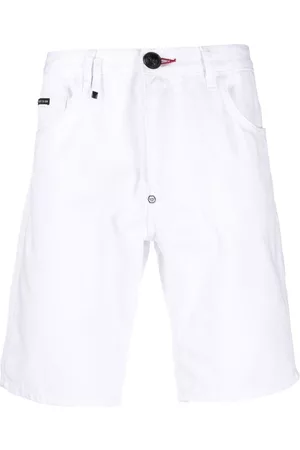 Philipp Plein Hexagon-detail denim shorts