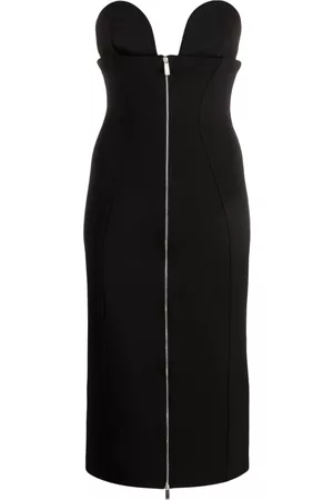 OFF-WHITE Strapless midi dress
