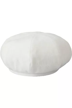 Miki House Embroidered-logo flax beret