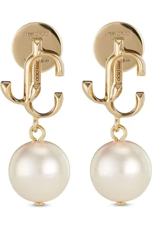Jimmy Choo Logo-lettering pearl earrings