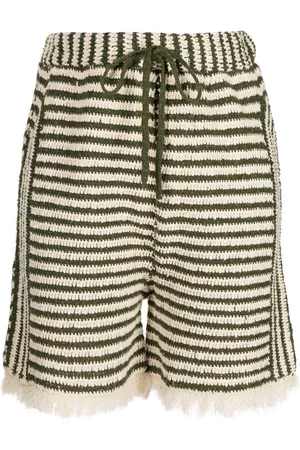 Muller Of Yoshiokubo Stripe-pattern cotton shorts