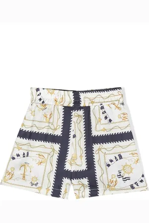 MONNALISA Baroque-print elasticated-waist shorts