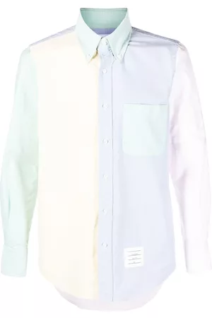 Thom Browne Colour-block long-sleeve shirt
