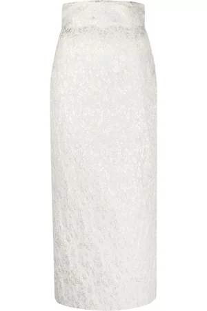 Serafini Jacquard cloqué pencil skirt