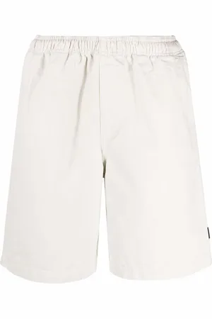 STUSSY Logo-patch elasticated shorts