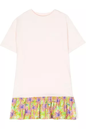 Palm Angels Palm tree-print short-sleeve dress