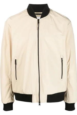 Woolrich Men Bomber Jackets - Logo-patch zip-up bomber jacket