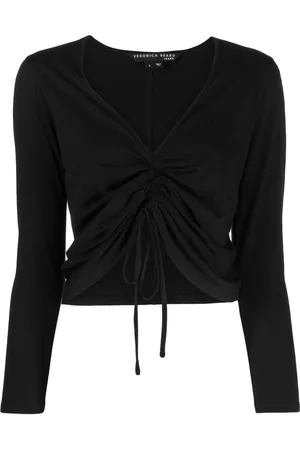 VERONICA BEARD Plunging V-neck gathered-detail top