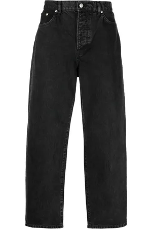 STUSSY Men Jeans - Embroidered-logo wide-leg jeans