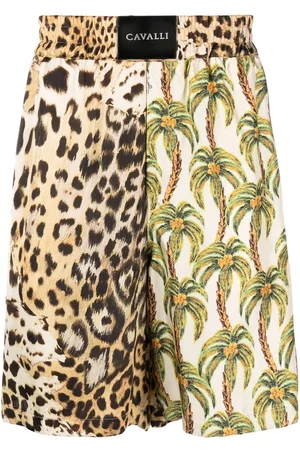 Roberto Cavalli Printed wide-leg shorts