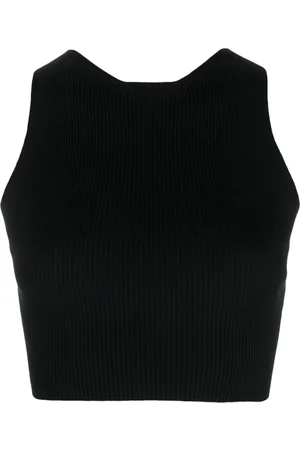 AERON Ribbed-knit crop top