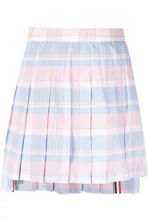 Thom Browne Checked pleated miniskirt