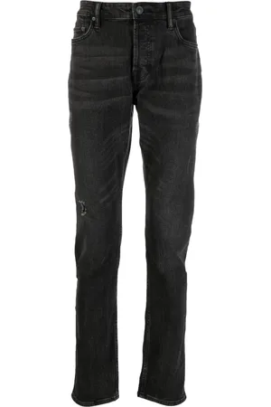 AllSaints Men Slim - Logo-patch slim-fit jeans