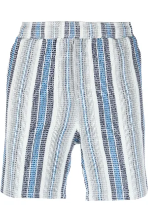 Samsøe Samsøe Men Bermudas - Stripe-print organic cotton shorts