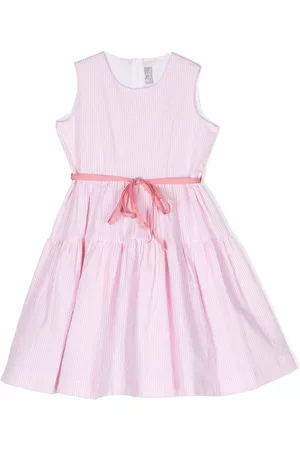 Il gufo Striped sleeveless dress