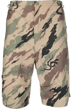 Maharishi Men Shorts - Loose camouflage-print shorts