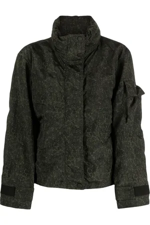 Woolrich Women Jackets - Camouflage-print hooded jacket