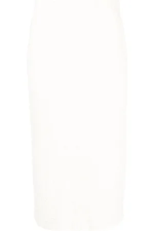 Vince Textured cotton-blend skirt