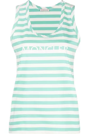 Moncler Striped logo-print tank top