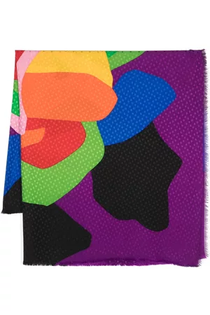 Saint Laurent 1980s graphic-print silk scarf