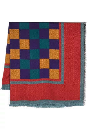 Saint Laurent 1980s checkerboard-print silk scarf