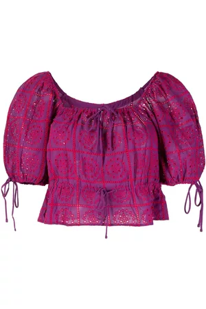 Ganni Broderie anglaise crop top