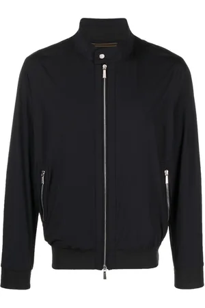 MOORER Zip-up long sleeved bomber jacket