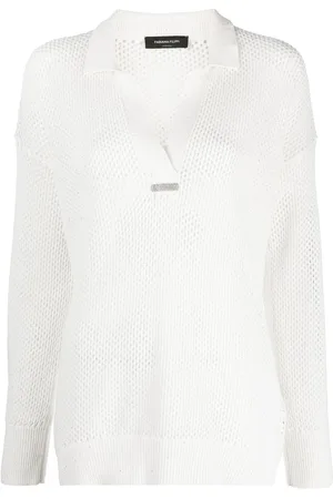 Fabiana Filippi Polo-collar open-knit jumper