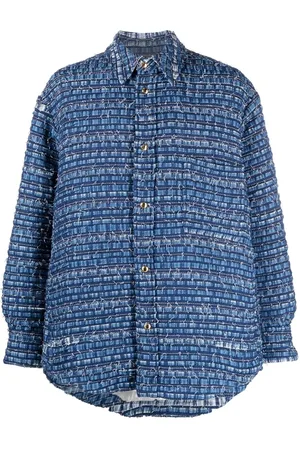 Thom Browne Denim-tweed shirt jacket