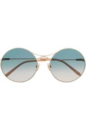Chloé Logo-engraved round-frame sunglasses