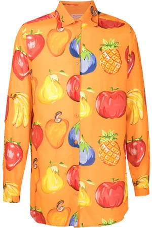 AMIR SLAMA Fruit-print button-up shirt