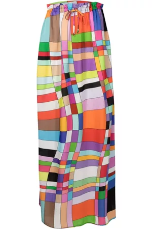 AMIR SLAMA Geometric-print maxi skirt