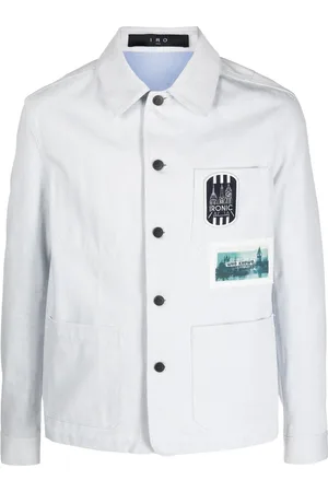 IRO Men Shirts - Logo-patch cotton shirt