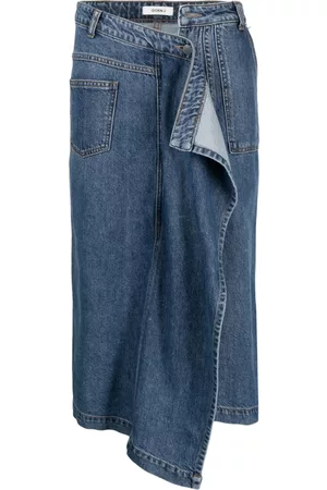 GOEN.J Asymmetric denim skirt