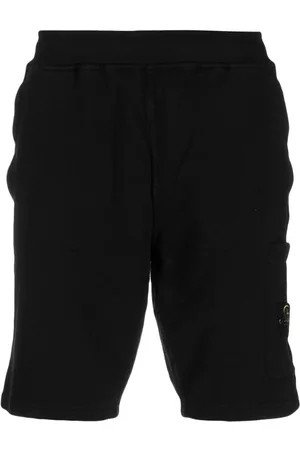 Stone Island Side logo-patch elasticated-waistband shorts
