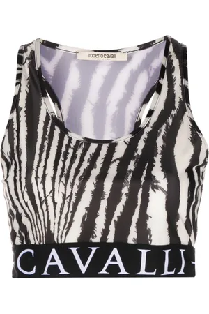 Roberto Cavalli Animal-print cropped top