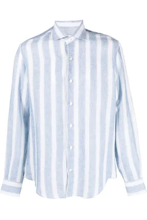 ELEVENTY Men Shirts - Striped linen shirt