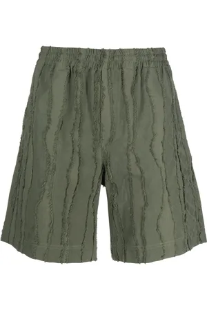 Msgm Men Bermudas - Ripped-detail cotton shorts