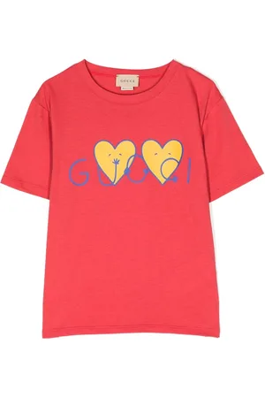 Gucci Girls Short Sleeve - Logo-print cotton T-shirt