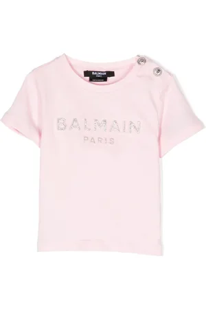 Balmain Glitter embellished-logo cotton T-shirt