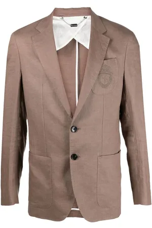 BILLIONAIRE Single-breasted linen blazer