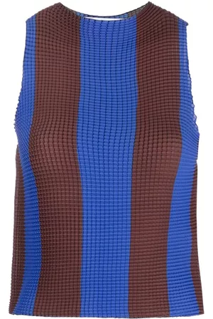 SUNNEI Striped sleeveless cropped top