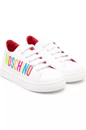 Moschino Logo-print leather sneakers