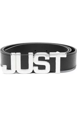 Roberto Cavalli Men Belts - Logo-lettering leather belt