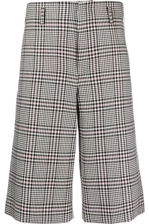 Comme des Garçons Houndstooth knee-length wool shorts