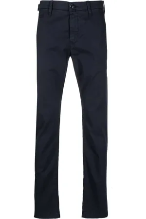 Jacob Cohen Men Pants - Logo-patch straight-leg trousers