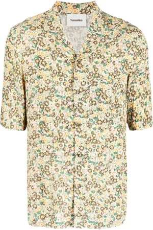 Nanushka Bodil floral print pleated shirt