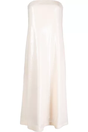 Rokh Shimmer semi-sheer midi dress