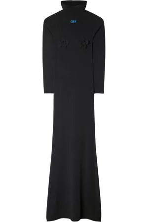 OFF-WHITE Floral-appliqué hooded dress