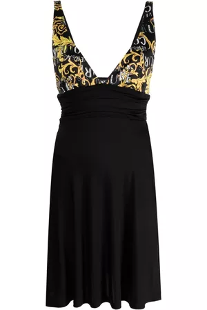 VERSACE Logo-print minidress
